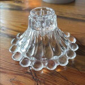 Anchor Hocking Silver Candle Holder Accent